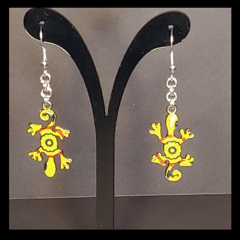 Gecko earrings